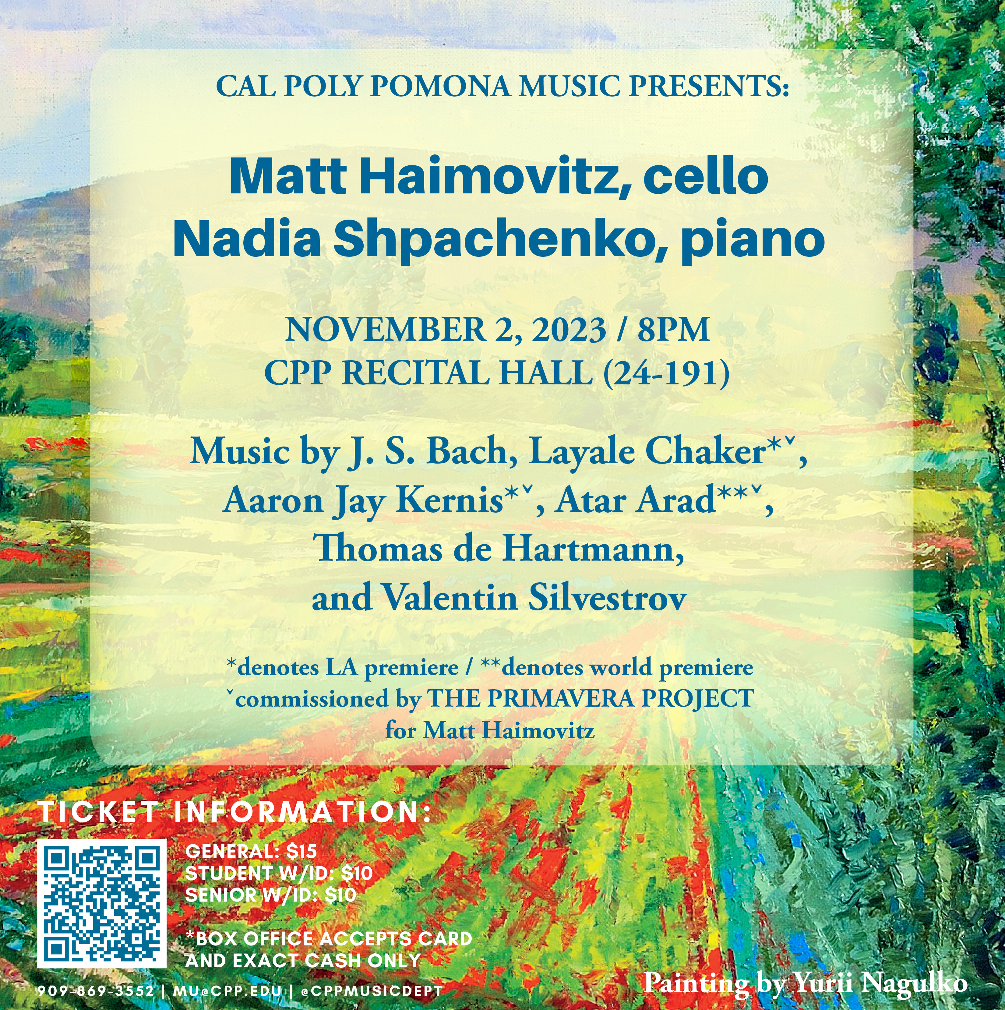 thumb - Duo Recital with cellist Matt Haimovitz